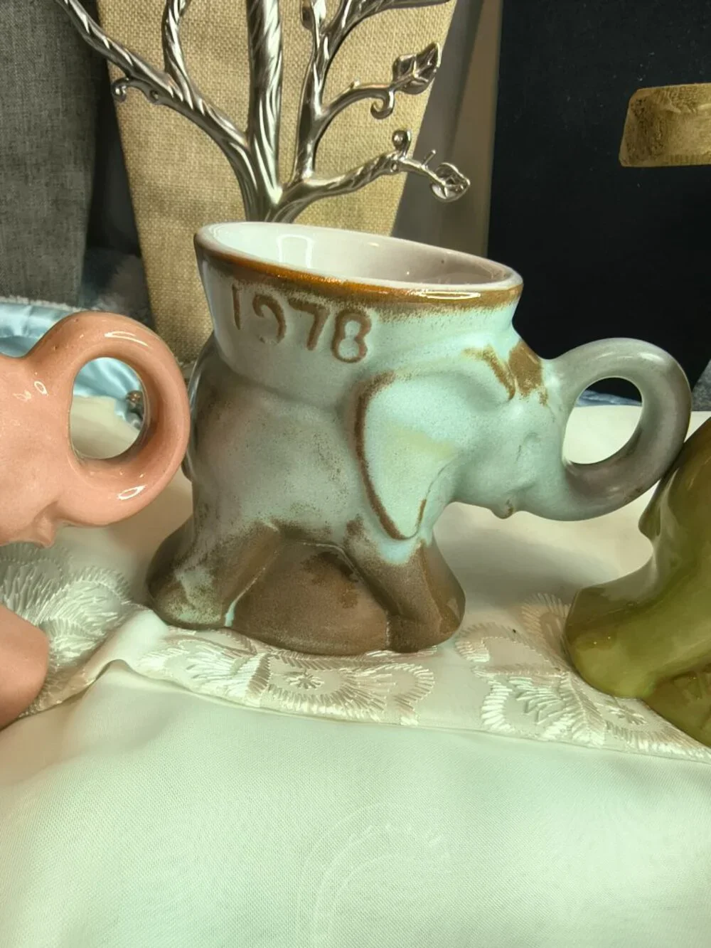 Francoma Set of 3 Republican Elephant Coffee Mugs 1977, 1978, 1981